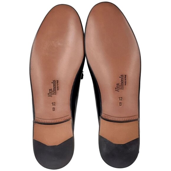 NEW Allen Edmonds Italy Dress Shoes Mens 12B Butter Soft Black Leather Loafers - Picture 3 of 14